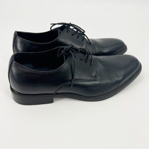 Men's Liz Claiborne Leather Lace Up Black Dress Shoes Size 9.5